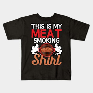 This Is My Meat Smoking Shirt Kids T-Shirt